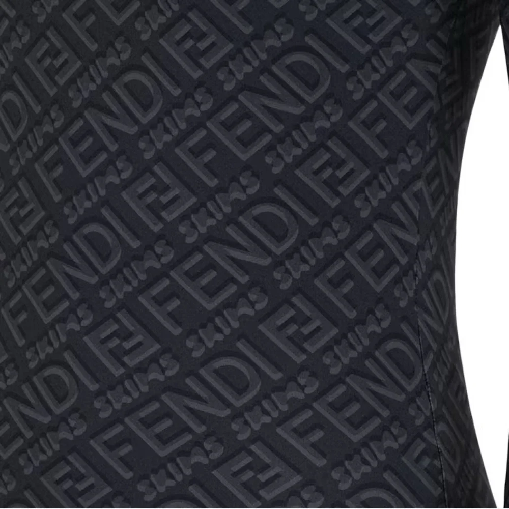 Fendi Skims mock neck black bodysuit SOLD OUT RARE - Picture 4 of 8